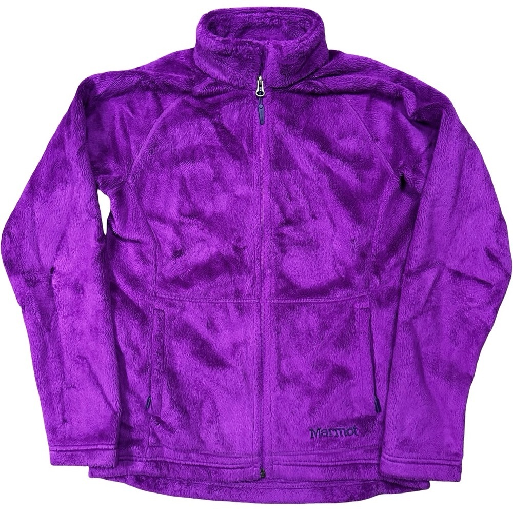 Marmot Purple Fleece Full Zip Jacket Size Medium Cozy Warm Comfy Plush